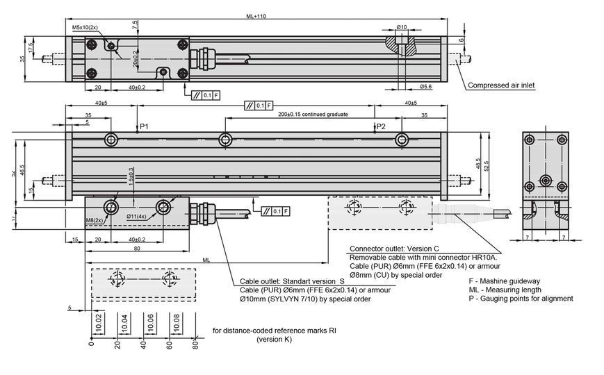 Інкрементальний лінійний енкодер L35 - Precizika Metrology L35 фото