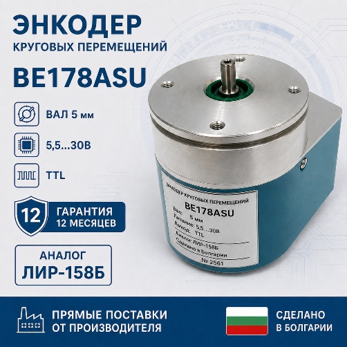 Энкодер BE178ASU (вал 5 мм, 5,5...30В, TTL)